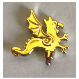   X47 Chrome Gold Minifigure, Plume Dragon Custom Chromed by BUBUL