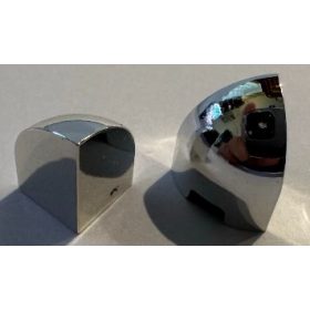   bb1284_Chrome Silver Slope, Curved 1 x 1 x 1 1/3 Corner Left or Right Side  Custom Chromed by BUBUL