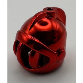 x167, 4503, 59858  - Chrome RED Minifig, Headgear Helmet Castle with Fixed Face Grille - Custom Chromed by Bubul