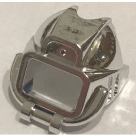   x41 Chrome Silver Minifigure, Visor Underwater or 6090 Custom Chromed by BUBUL