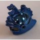 x43 Chrome Blue Minifig, Headgear Helmet Castle with Dragon Crown Top    x43  Chromed by Bubul