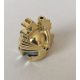 x43 Chrome Gold Minifig, Headgear Helmet Castle with Dragon Crown Top Custom Chromed by BUBUL